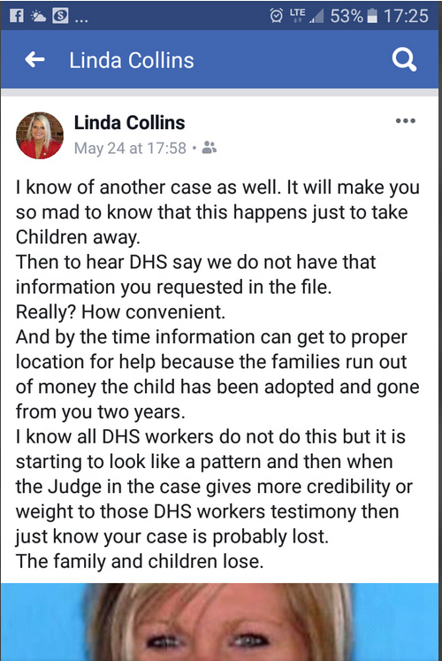 Senatorin Collins auf Facebook